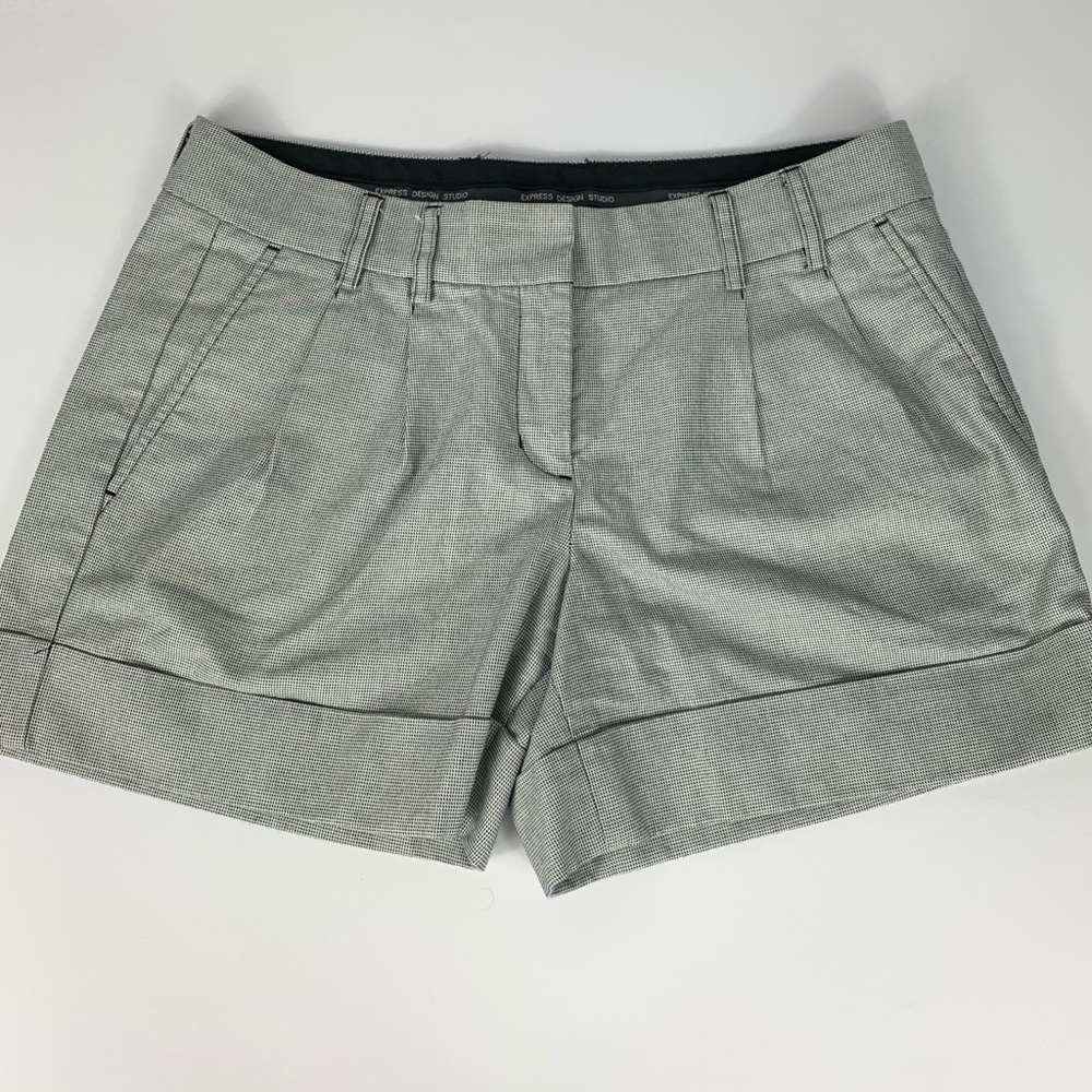 Express Black and White Shorts